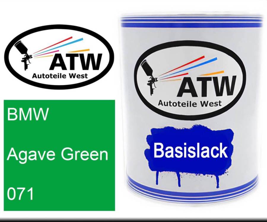 BMW, Agave Green, 071: 1L Lackdose, von ATW Autoteile West.